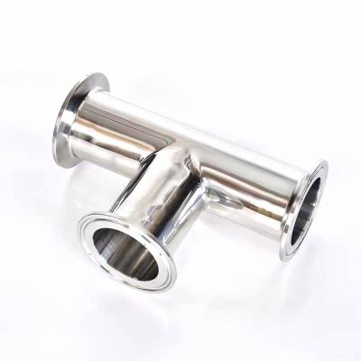 China Drink ; Food ; TONY Food Grade Sanitary Stainless Steel 304 SS316 Medical Tri Clamp Tee Fitting Three Way Tri Clamp for sale