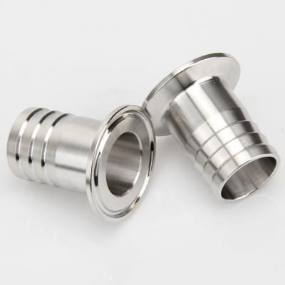 China Pipe Lines Connect Stainless Steel High Pressure 304 SS316 Tri Clamp Sanitary Pipe Barb Pipe Fitting For Home Brew for sale