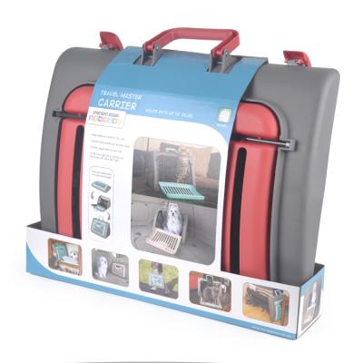 China New Product Travel Pet Carrier Bag Cute Foldable Viable Airy Air Path Box/Pet Transport Box for sale