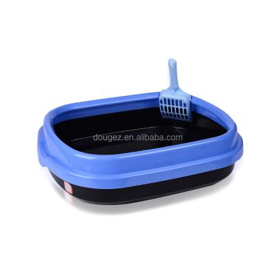 China Sustainable Supply Luxury Cat Litter Tray , High Quality Cat Litter Toilet / Plant Box With Scooper for sale