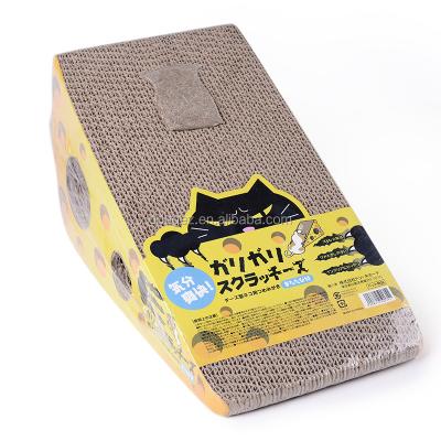 China Viable Multifunctional Corrugated Cardboard Cat Scratcher Board Toy With Catnip for sale