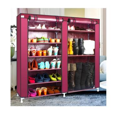 China FOHO FH-FC118B Guaranteed Quality Colored Stand Plastic Shoes Organizer Racks for sale