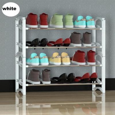 China Customized Waterproof 4 Tier Expandable Retractable metal shoe rack for sale