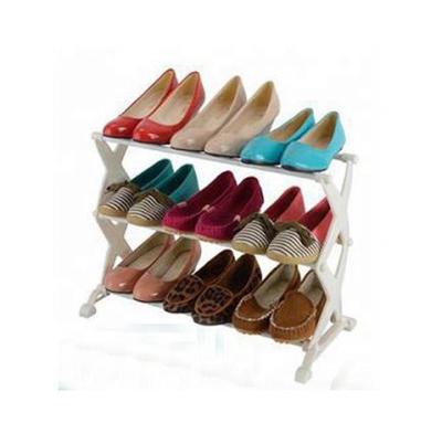 中国 FOHO DIY Plastic Shoe Shelf  Foldable Iron Living Room Closet Shoe Rack For Home 販売のため