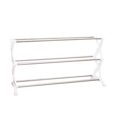 China DIY white color plastic folding shoe rack/ shoe and boot rack/ plastic cubby shoe rack for sale