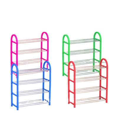 Κίνα DIY Iron Standing Shoe Rack Material Folding Metal Home Shoe Racks For Shops προς πώληση