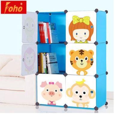 中国 Modern Dust Proof Bookcase Plastic Cute Stackable Baby Furniture Bedroom Bookshelves 販売のため