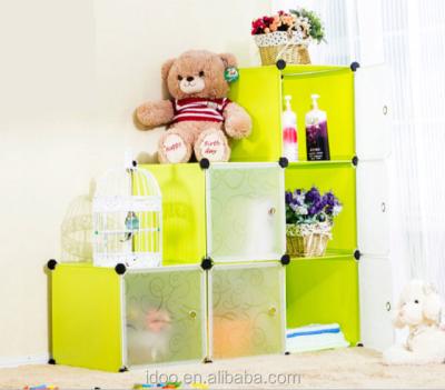 China Plastic Cubes Dust Proof Bookcase Adjustable  Kids Cabinets Home Furniture for sale