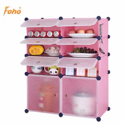 中国 Portable Plastic Widen Modular Plastic Kitchen Cabinets for Home Storage 販売のため