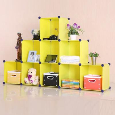 China AL0035 DIY Cube Storage Cabinet Home Economical Waterproof Folding Plastic Storage Box for sale