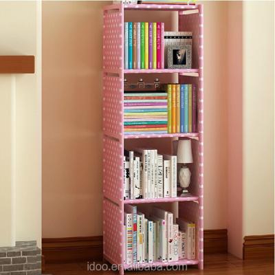 中国 More Function Dust Proof Bookcase Adjustable Diy Fabric Cloth Bookcase 販売のため