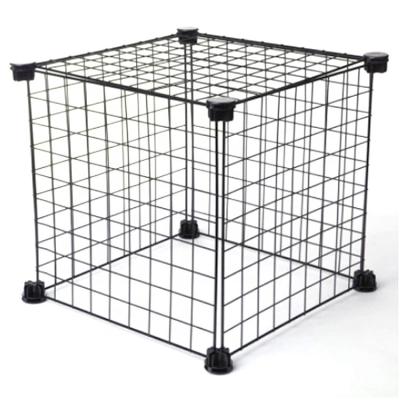 China Metal Wire Mesh Rack Assembled Portable Diy Flower Stand Sustainable Iron Shelf zu verkaufen