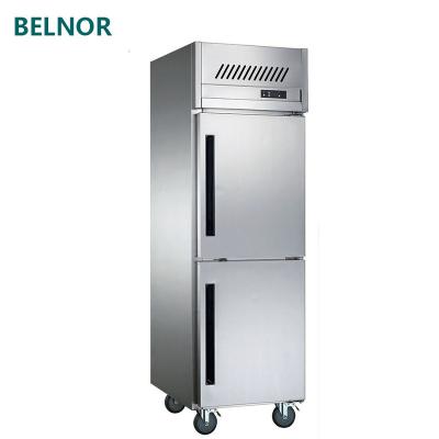 China Commercial Single-temperature Stainless Steel Two-Door Refrigerator for sale