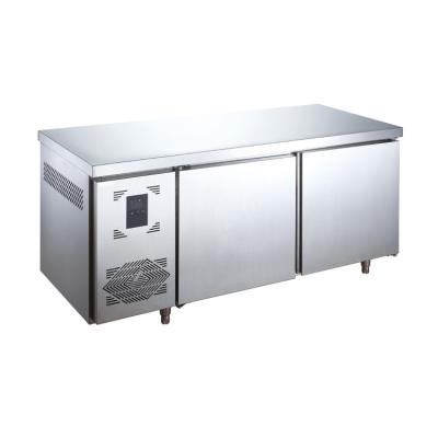 China Single-Temperature Stainless Steel Worktop Direct Cooling Refrigerator 	Integrated Undercounter Freezer for sale