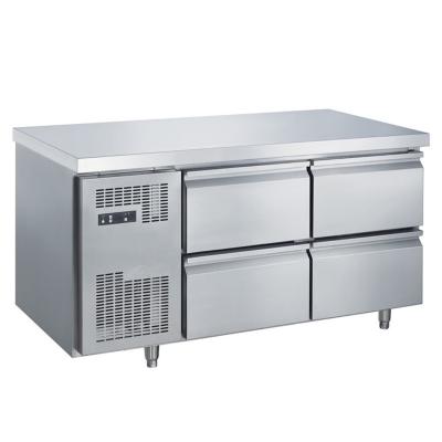 China Single-temperature Stainless Steel Table Top Refrigerator with Drawer for sale