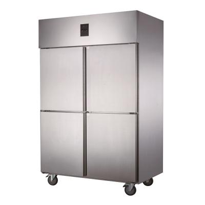 China Commercial Single-Temperature Stainless Steel Four-Door Refrigerator for sale