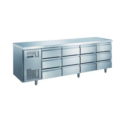 China Commercial Refrigerator Workbench Single-temperature TC0.6N12W stainless steel undercounter worktable chiller refrigerator for sale