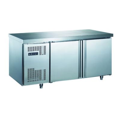 China Commercial Single-temperature TC0.3L2W Two Door Air Cooling Under Counter Soft Drink Fridge for sale