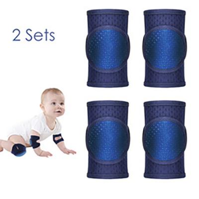 Chine Blue 2022 wool ring baby leg sleeve Elbow knee pads Toddler crawling knee protector baby knee protector smiley face à vendre