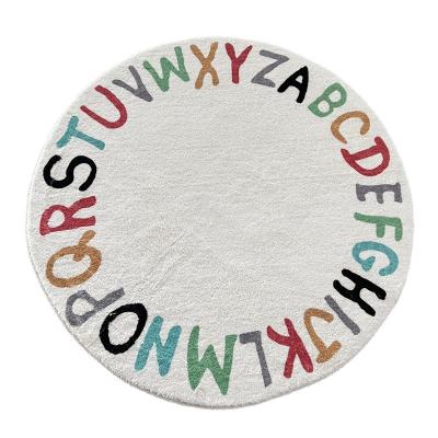 China Round carpet children's crawling mat 26 English letters enlightenment crawling mat for baby for sale