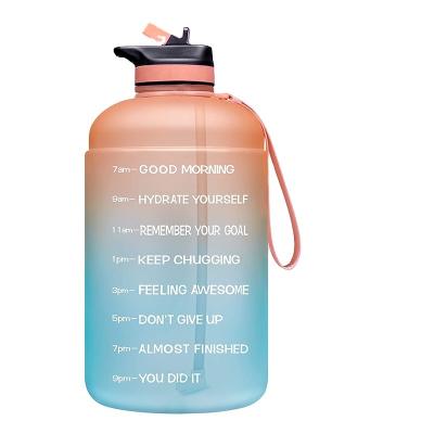 China BPA Free Tritan Colorful Large 1 Gallon Motivation Fitness Water Bottle à venda