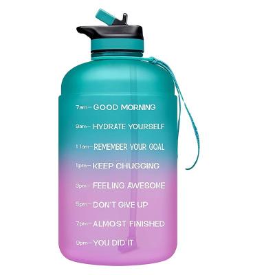 중국 Amazon top seller Leak proof BPA Free Tritan Colorful Large 1 Gallon Motivation Fitness Water Bottle Sports Bottle 판매용