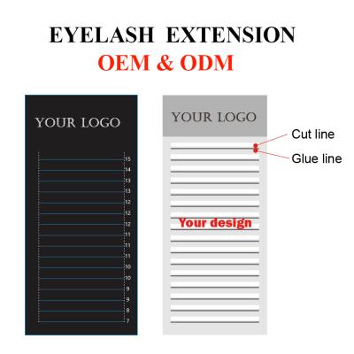 China Synthetic Personal Name Logo Private Label Hair Eyelash Extension Synthetic OEM ODM Random Size Customize Lash Extension With Custom Brand for sale