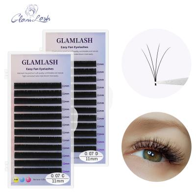 China GLAMLASH Fan Natural Easy Volume Whips Different Eyelashes Camellia Lash Thick Natural Fake Flower Eyelash Extension Extension for sale