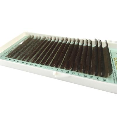 China Synthetic Hair 20 Lines Mix 7~15mm Mink Lashes Private Label Brown Eyelash Extensions for sale