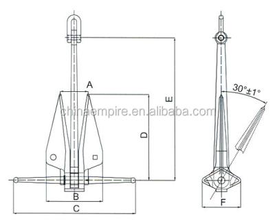 China High Quality Marine Ship Danforth High Holding Power Oil Tanker Anchor For Boat With Certificates for sale