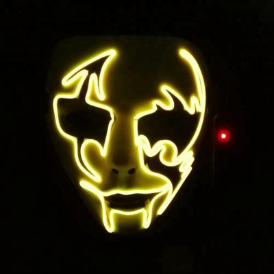 China Party Led Mask Cosplay Glowing Dance DJ Supplies EL Wire Party Mask For Halloween for sale