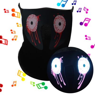 China Sound Active Music Activated Neon Led Mask Oriented Sound Activated EL Lighting Up Party Mask for sale