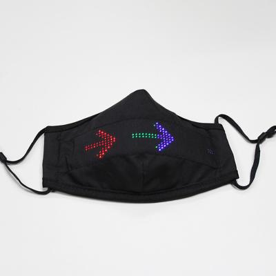 China Party Use LED Flashing Light Up Mask For Party Festival Bar, App Control Shows Text, Pattern, Music Rhythm for sale