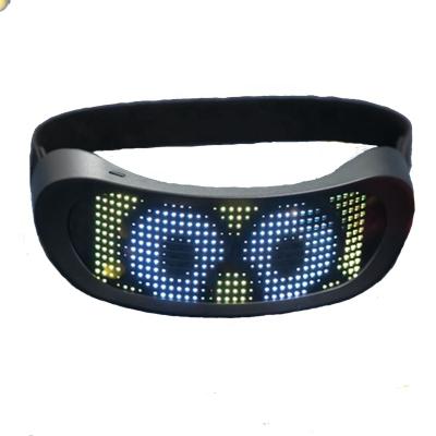 China Online Festival Decoration New Fashion Led Shiny Glasses , App Led Screen Programmable Glasses for sale