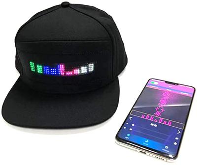 China 10 O'Clock Lively Blue Tooth Led Sign Hat Hip Hop Street Dance Party Parade Sunscreen Increasing Running Night Fishing Hat Gift for sale