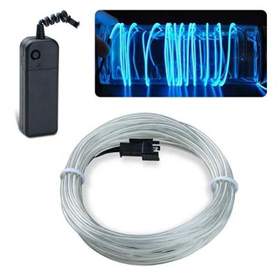 China 3M Neon Strobe Effect EL Wire Glowing Light Indoor and Door Best Price Decoation Light (Ice Blue) for sale