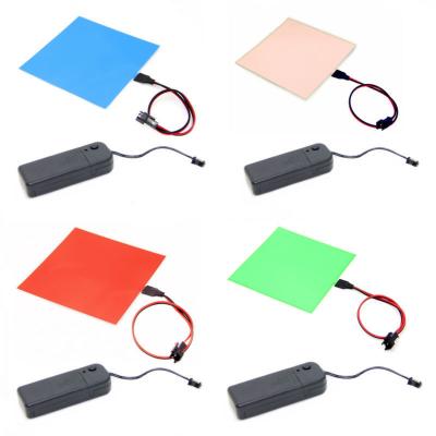 China Multi Color EL Panel With DC3V Battery Inverter 10x10cm for sale