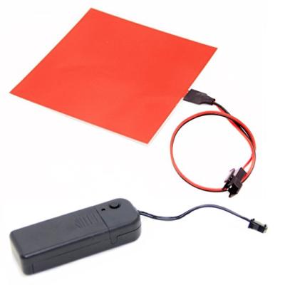 China Red EL Panel - Multi Size EL Panel With DC3V 10x10cm Battery Driver for sale