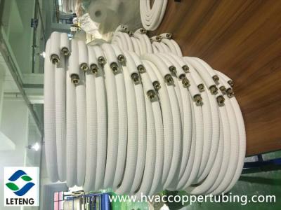 China Fireproof Air Condition Wrap Copper Closed Cell Rubber Insulation Refrigeration Copper Pipe for sale