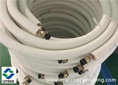 China Flame Retard Insulated HVAC Copper Tubing with Outer Thermal Insulated Material for sale