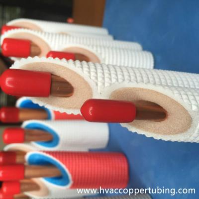 China PE Mild Plastic Coated Insulated Copper Pipe for Large Scale Air Conditioner for sale