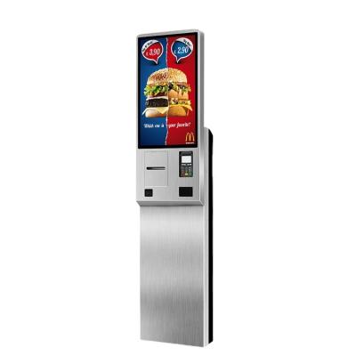 China Floor Standing 24 Inch Touch Screen Restaurant Self Ordering Kiosks With Ticket Printer 24 Inch (21.5/27/32 Inch Option) for sale