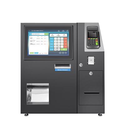 China 15 21.5 24 27 Inch Restaurant Fast Food Order Self Service Touch Screen Display Cash Acceptor Payment Kiosk All In One Display TY-FC150D-01A for sale