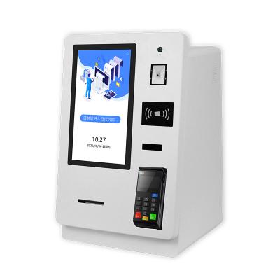 China card payment fee paying ticket visitor management machine terminal hotel self service check in kiosk 15.6 inch (21.5/24/27/32 inch option) for sale