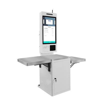 China Touch Screen 24 Inch Touch Screen Supermarket / Shopping Mall Self Service Checkout Kiosk Machine With Payment Function for sale