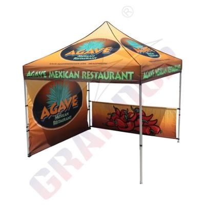 China Custom Logo Printing 10x10 Advertising Promotional Pop Up Display Aluminum Canopy Roof Folding Marquee Event Marquee Trade Show Tent for sale