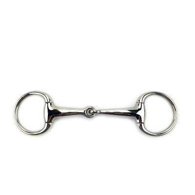 China Wholesale Equine Products SS Stainless Steel Eggbutt Horse Bit With Solid Attached Mouth for sale