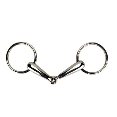 China Stainless Steel SS Horse Snaffle Bit With Thick Hollow Mouth Horse Equipment for sale