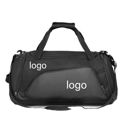 China Custom Logo Large Capacity Gym Travel Sneaker Duffle Bag Waterproof Basketball Football Sport Fashion Duffel Bag With Shoe Compartment for sale