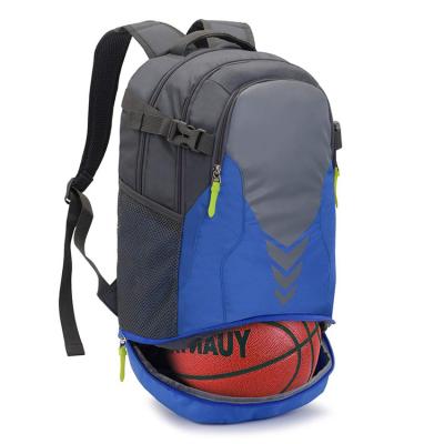 China Waterproof Durable Lightweight Large Capacity Sports Ball Casual Travel Backpack Bag With Basketball Compartment for sale